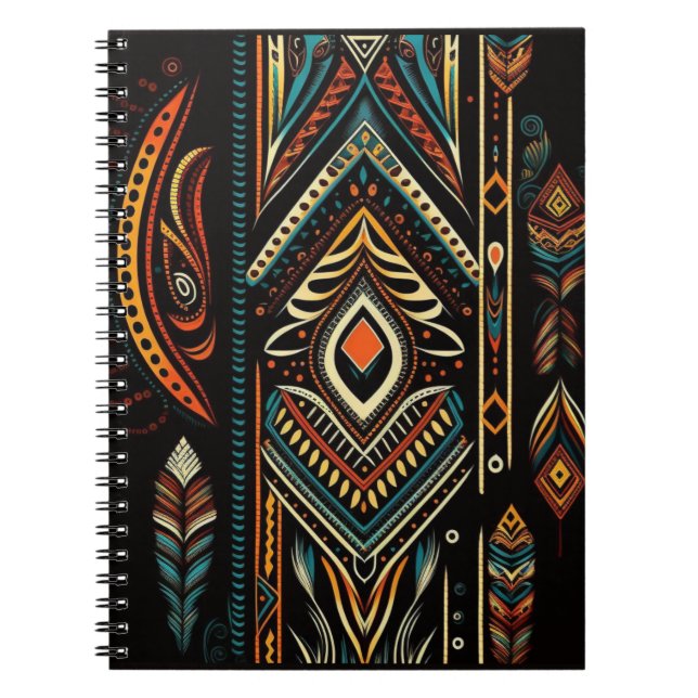American Indian Tribal Batik  Notebook (Front)