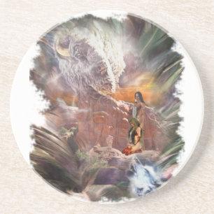 American Indian Wedding Night Vignette Coaster