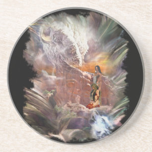 American Indian Wedding Night Vignette Coaster