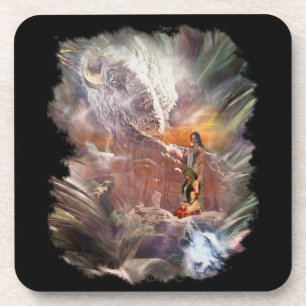 American Indian Wedding Night Vignette Coaster