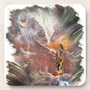 American Indian Wedding Night Vignette Coaster