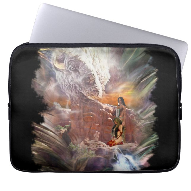 American Indian Wedding Night Vignette Laptop Sleeve (Front)