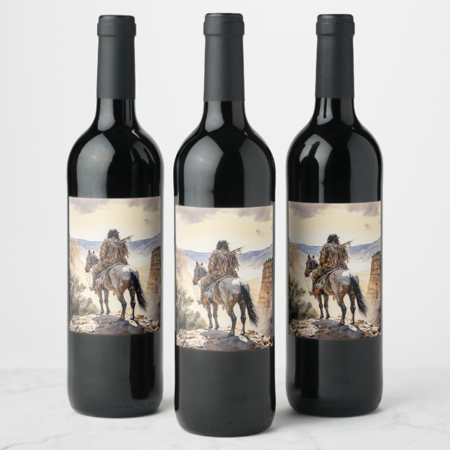 American Indian Wine Label (Bottles)
