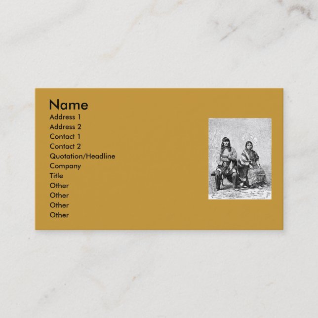 American Indians Business Card (Front)