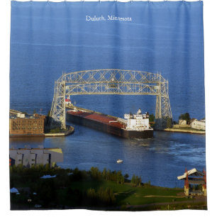 American Integrity departing Duluth, MN Shower Curtain