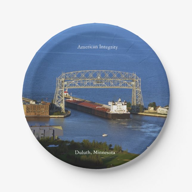 American Integrity Duluth paper plate (Front)