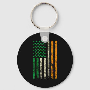 American Ireland Flag Shamrock Irish Patricks Day  Key Ring