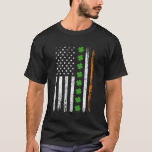 American Irish Flag Shamrock Symbol T-Shirt