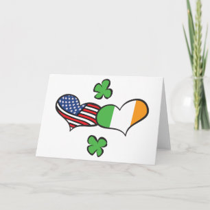 American Irish Hearts Card