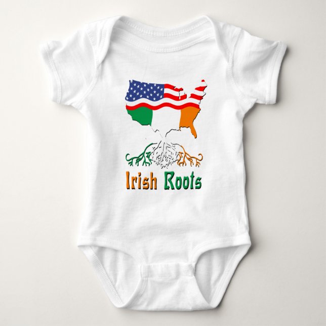American Irish Roots Baby Bodysuit (Front)