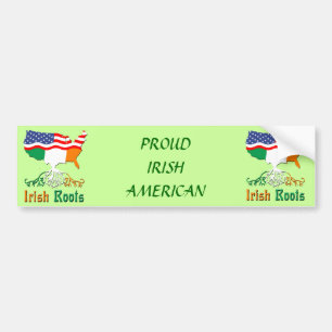 American Irish Roots Bumper Sticker