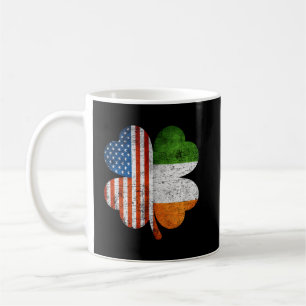 American Irish Shamrock Usa Ireland Flag Coffee Mug