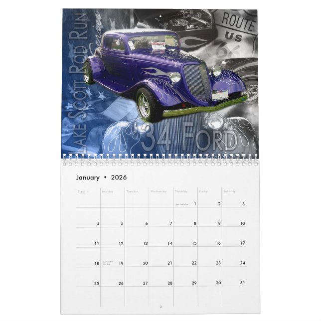 American Iron Calendar (Jan 2026)