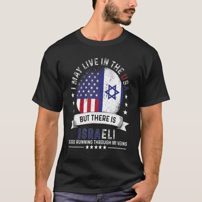 American Israeli Home in US Patriot American Israe T-Shirt (Front)