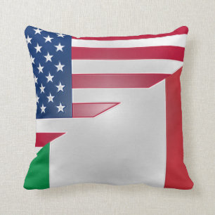 American Italian Flag American MoJo Pillow