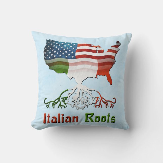 American Italian Roots   Cushion (Front)