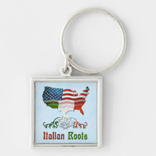 American Italian Roots Key Ring