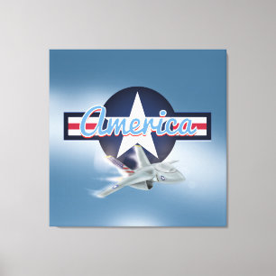 American Jet Fighter Canvas Print
