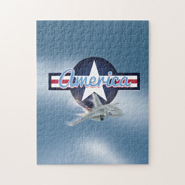 American Jet Fighter Jigsaw Puzzle (Vertical)