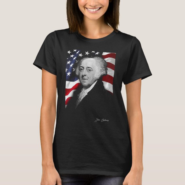 American john adams Eyes Flag Country T-Shirt (Front)