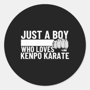 American Kenpo Just A Boy Who Loves Kenpo Karate 1 Classic Round Sticker
