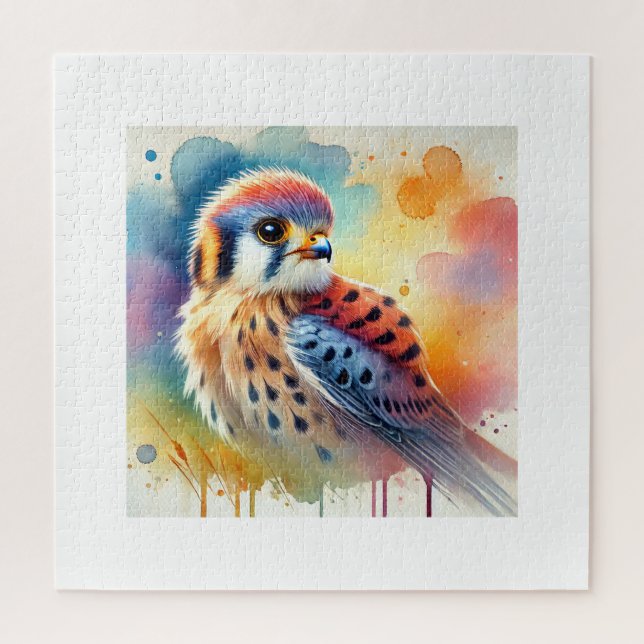 American Kestrel 160724AREF106 - Watercolor Jigsaw Puzzle (Vertical)