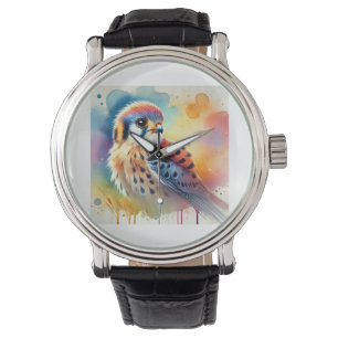 American Kestrel 160724AREF106 - Watercolor Watch