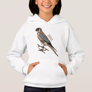 American kestrel bird cartoon illustration