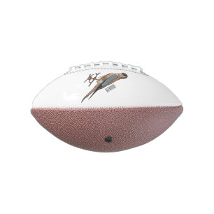 American kestrel bird cartoon illustration  football