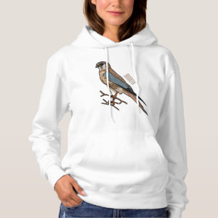American kestrel bird cartoon illustration  hoodie