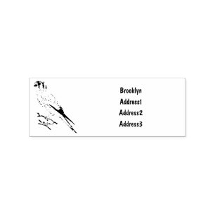 American kestrel bird cartoon illustration rubber stamp