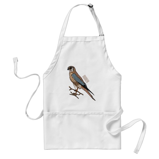 American kestrel bird cartoon illustration  standard apron (Front)