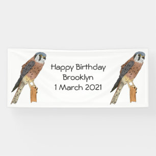 American Kestrel bird illustration  Banner