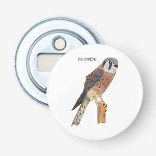 American Kestrel bird illustration Bottle Opener