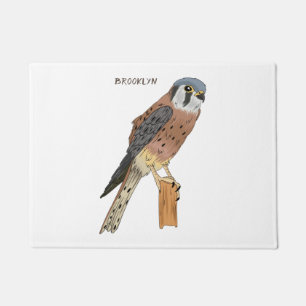 American Kestrel bird illustration Doormat