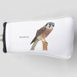 American Kestrel bird illustration  Golf Head Cover