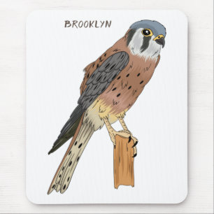 American Kestrel bird illustration Mouse Mat