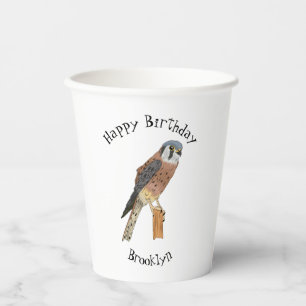 American Kestrel bird illustration Paper Cups