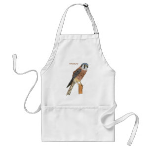 American Kestrel bird illustration Standard Apron