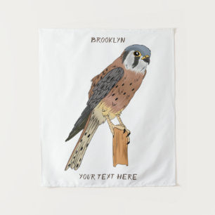 American Kestrel bird illustration Tapestry