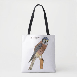 American Kestrel bird illustration Tote Bag