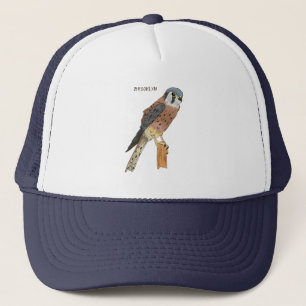 American Kestrel bird illustration Trucker Hat