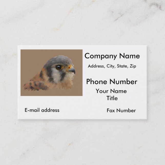 American Kestrel Business Card (Front)