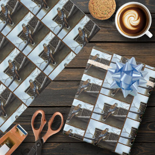 American Kestrel Falcon Celtic Knotwork Wildlife Wrapping Paper