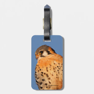 American Kestrel on a Wire Luggage Tag