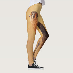 American Kestrel Painting - Original Bird Art Leggings