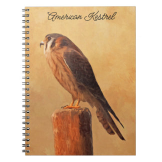 American Kestrel Painting - Original Bird Art Notebook