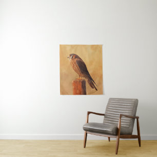 American Kestrel Painting - Original Bird Art Tapestry
