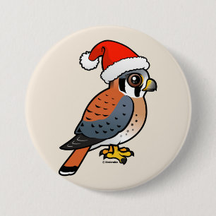 American Kestrel Santa 7.5 Cm Round Badge