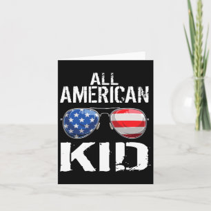 American Kid 4th Of July Boys Patriotic Teens Kids Card